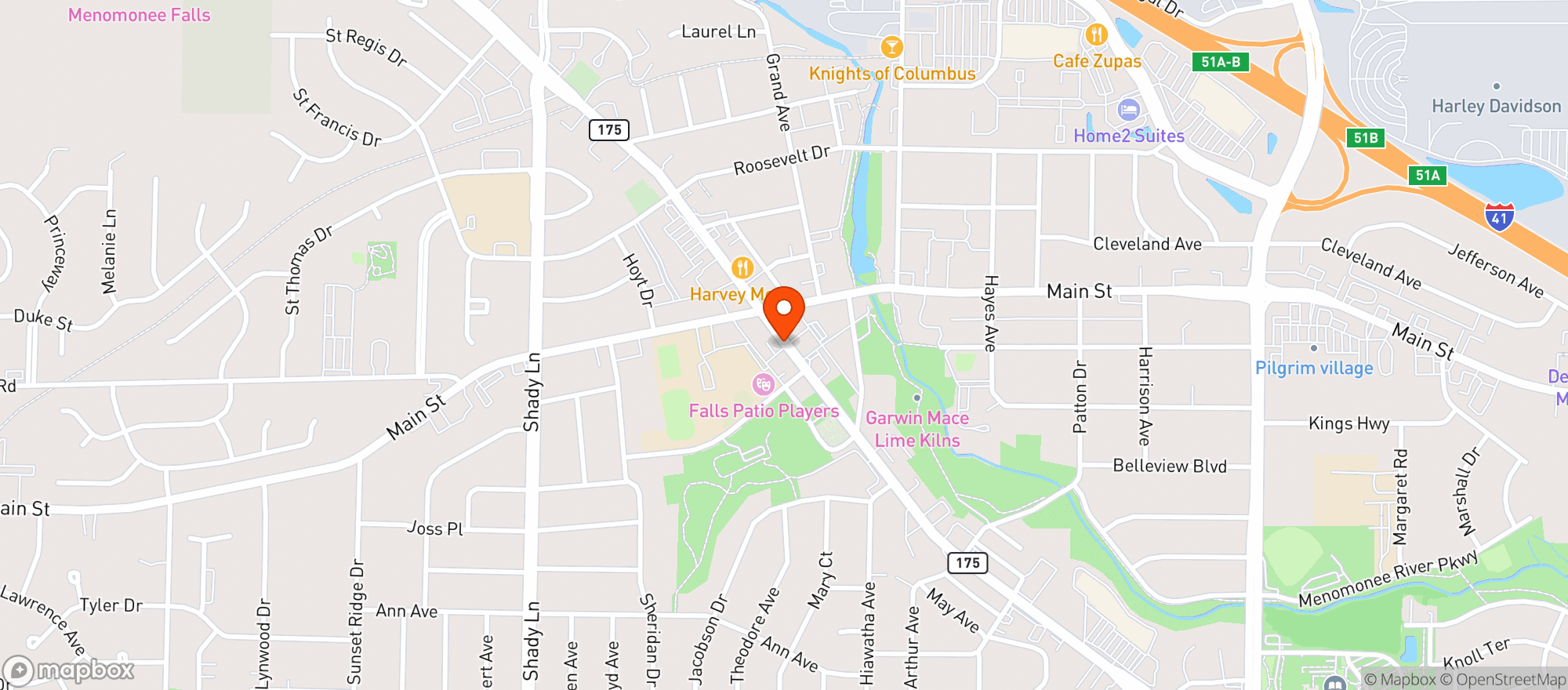 Map showing Hot House Tavern