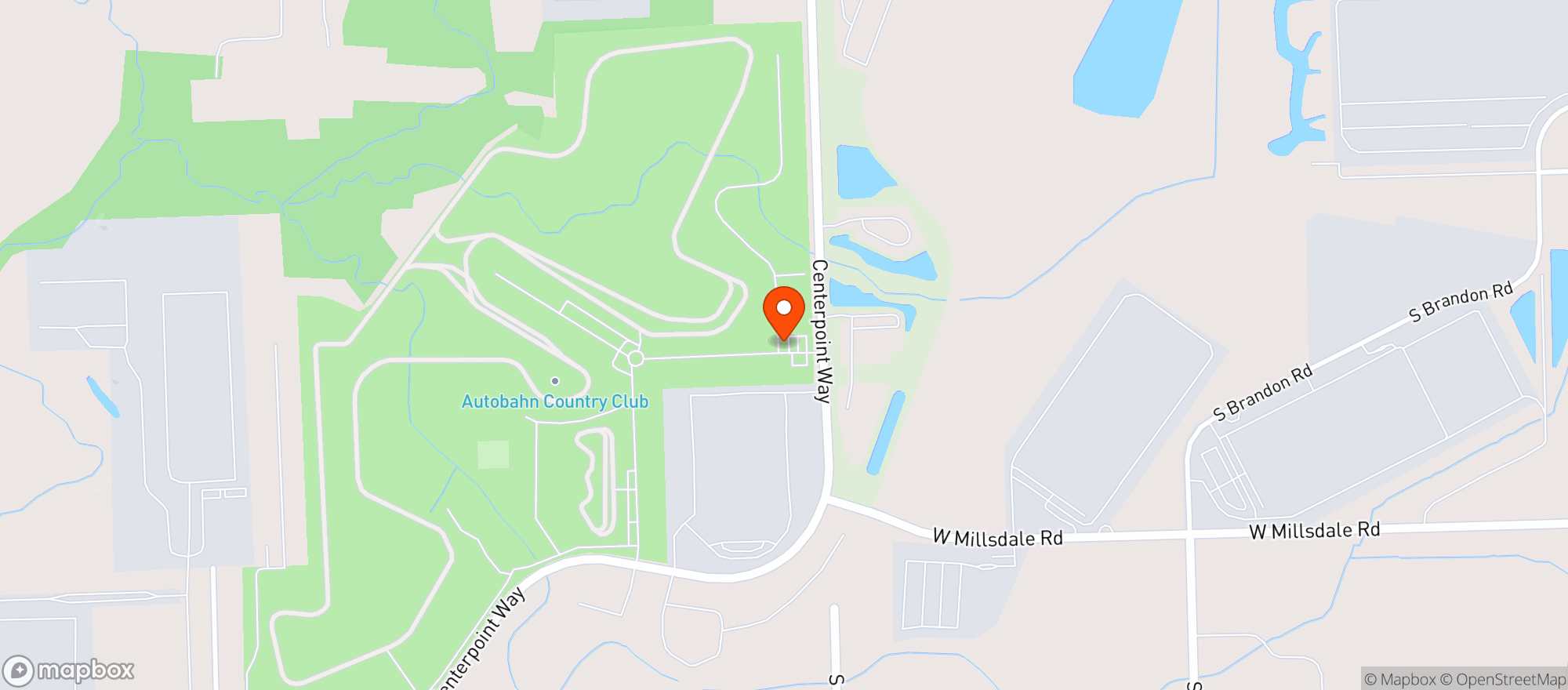 Map showing Autobahn Country Club Llc Dba The P