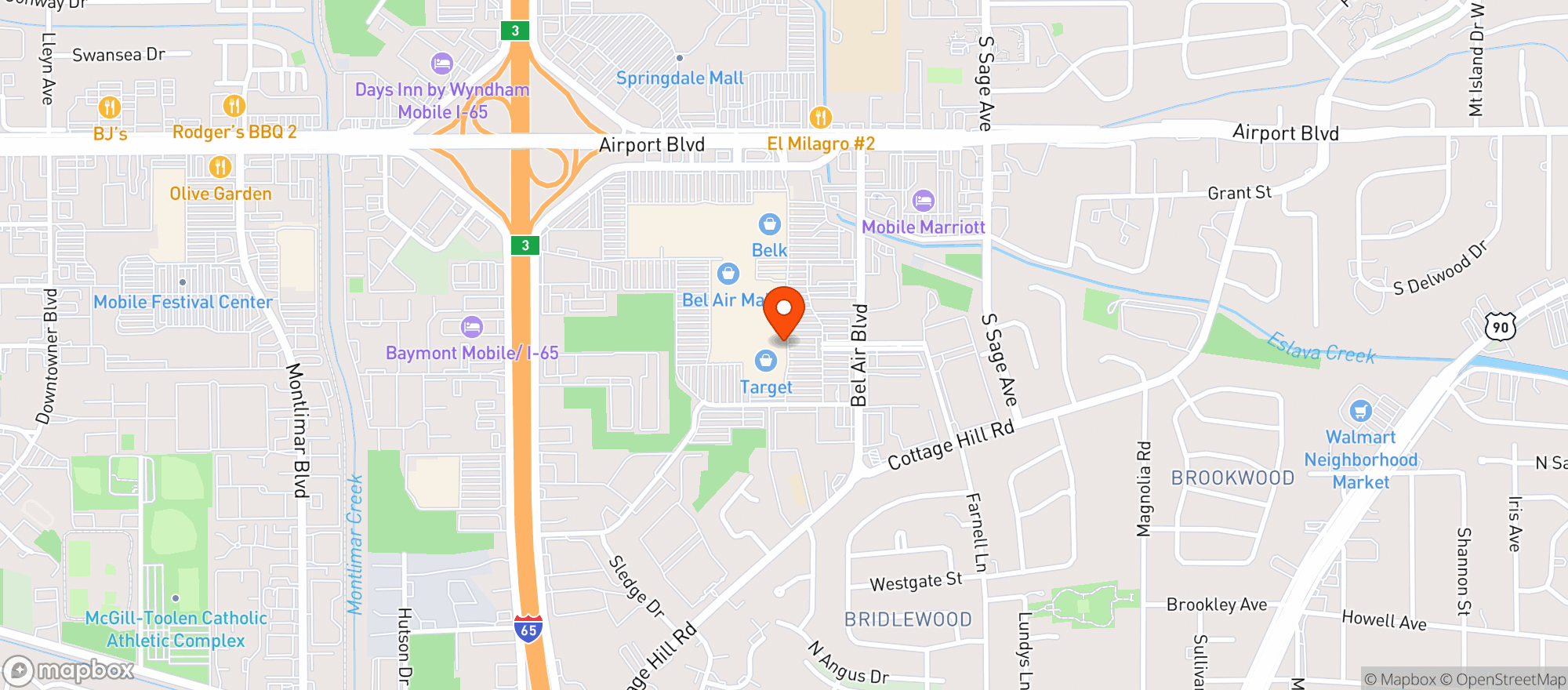 Map showing Target Store #797