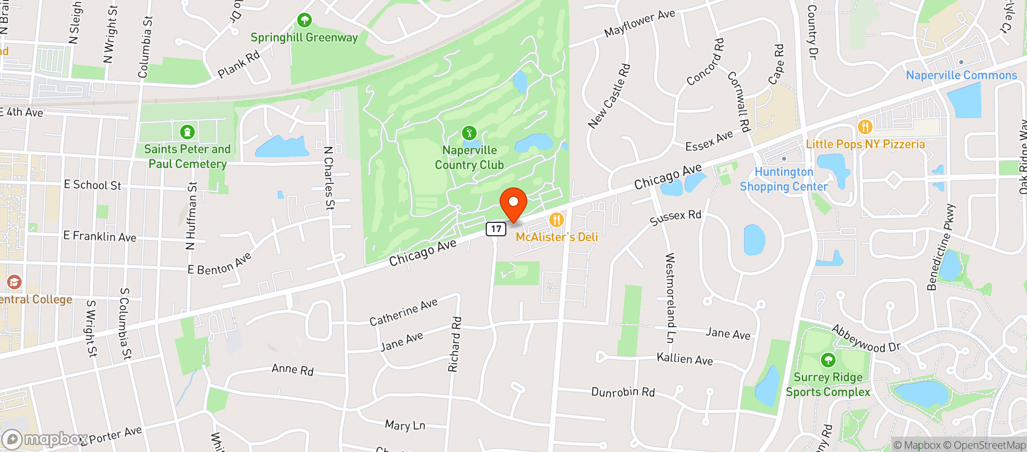 Map showing HEINENS