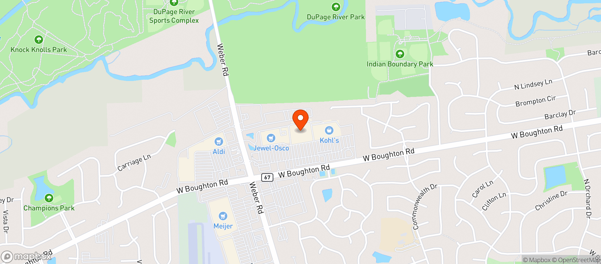 Map showing TARGET - BOLINGBROOK