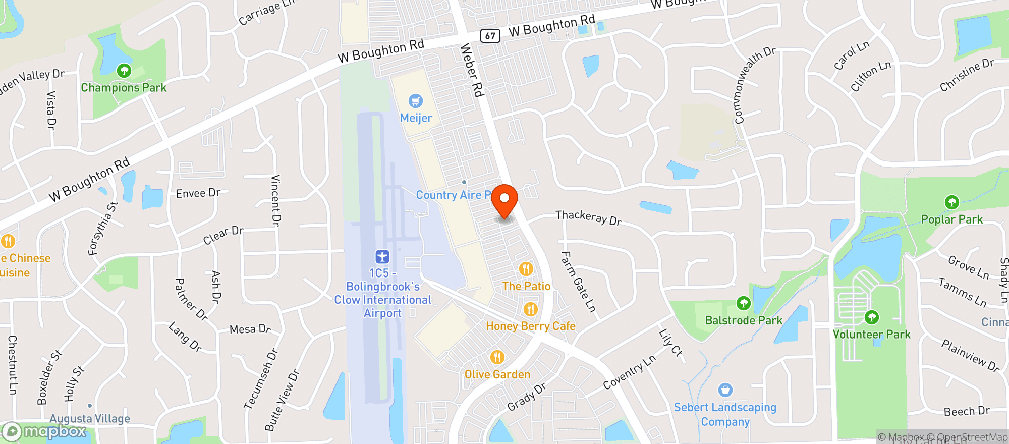 Map showing Vitamin Shoppe - Bolingbrook
