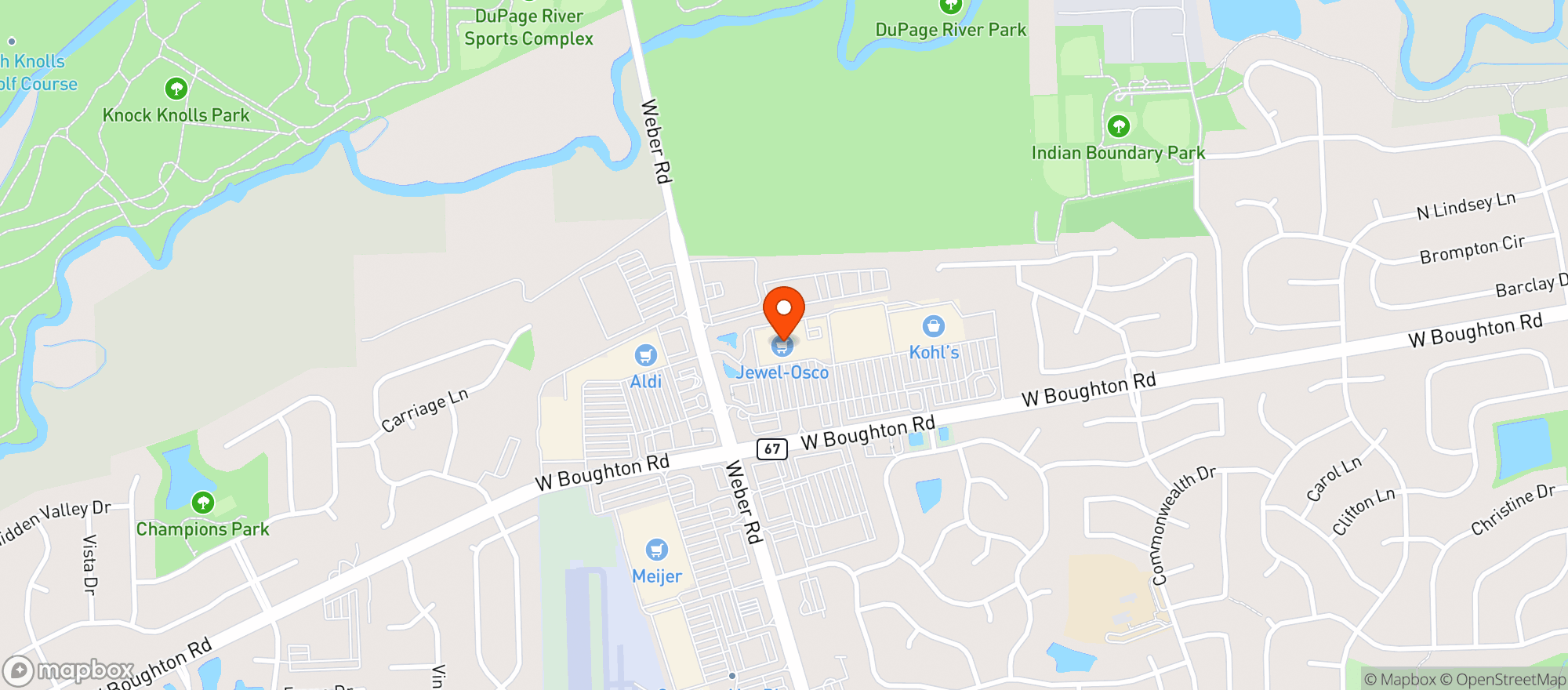 Map showing Jewel Osco