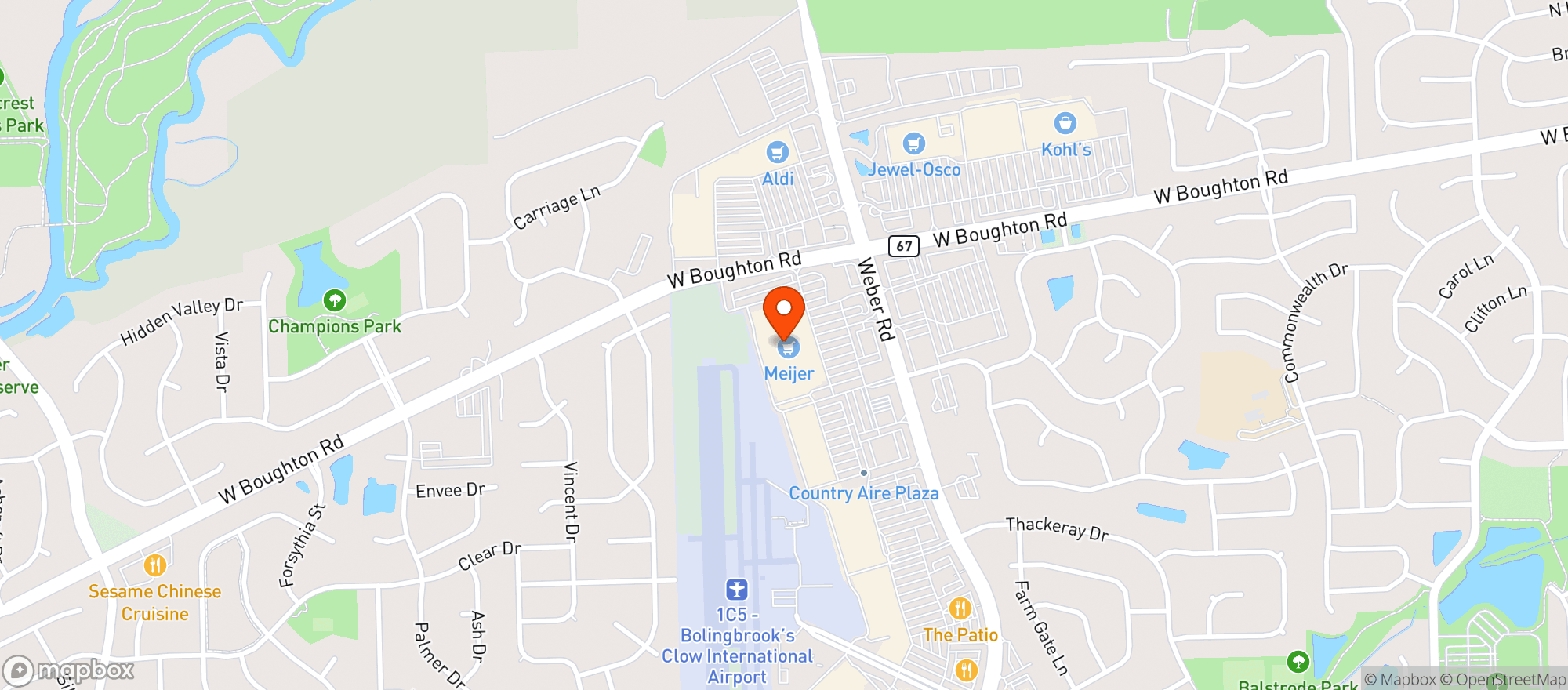 Map showing Meijer