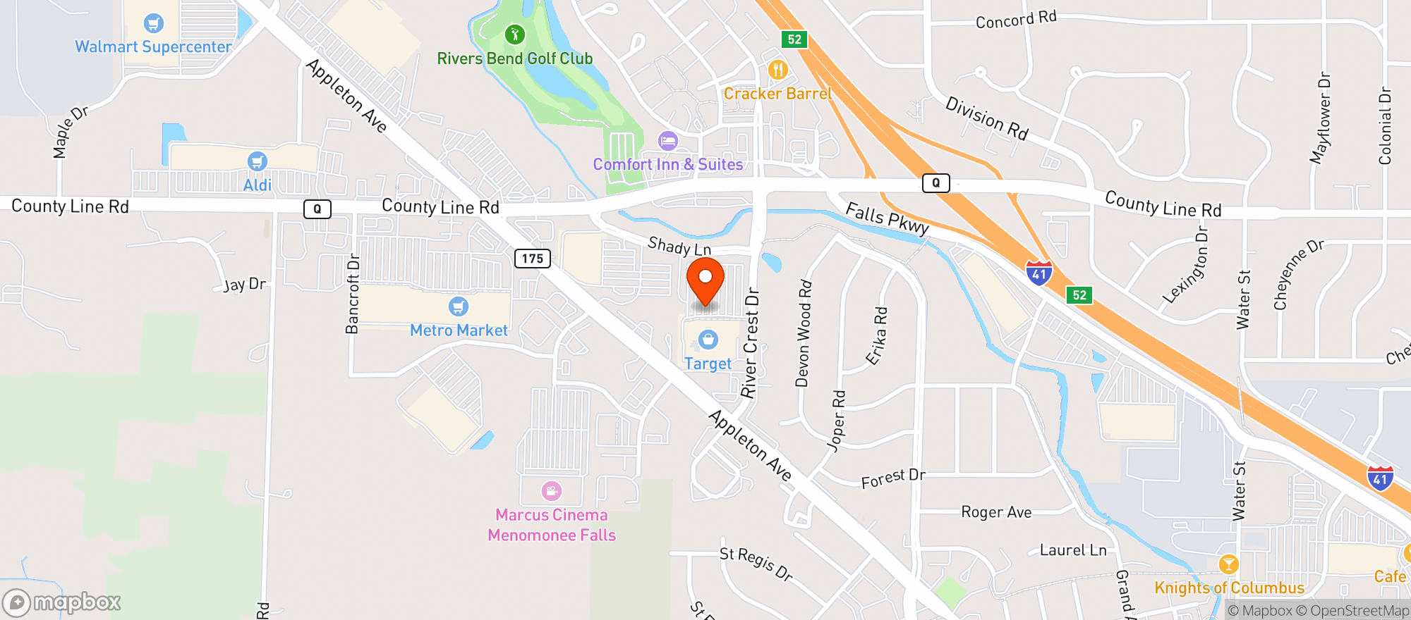 Map showing Target