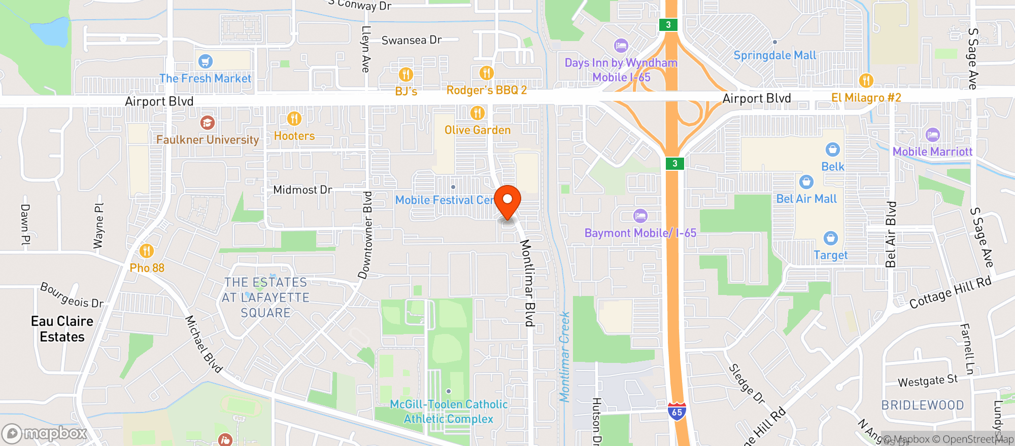 Map showing Chevron Montilimar Dr