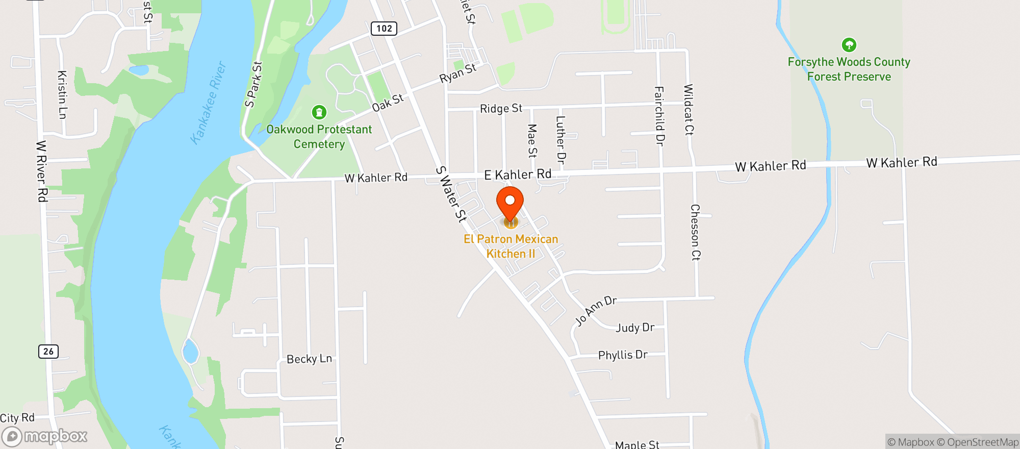 Map showing Wee-Sip Liquors