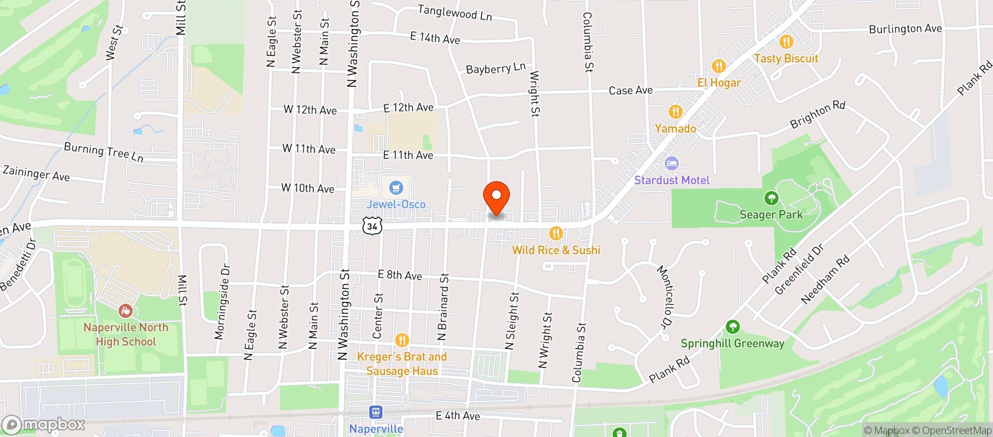 Map showing White Tavern