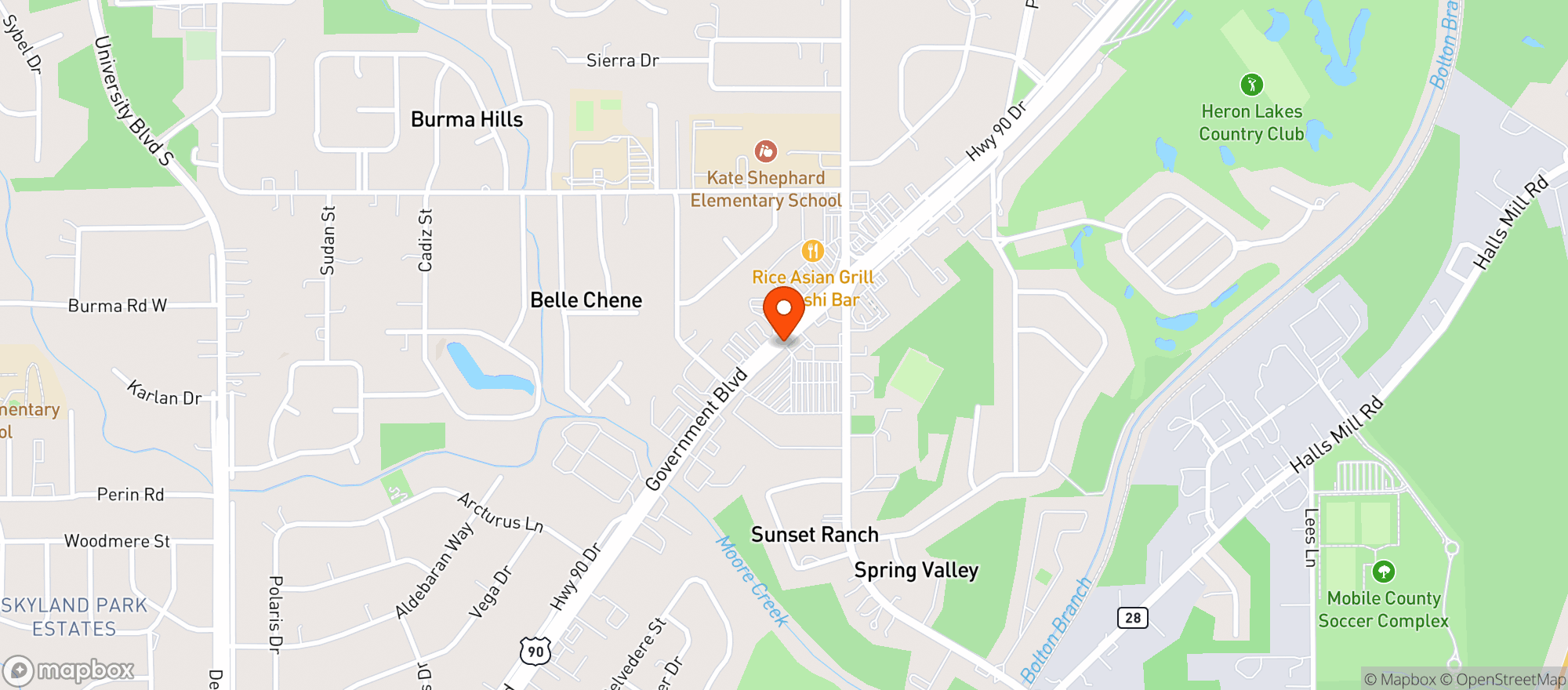 Map showing Judys Place