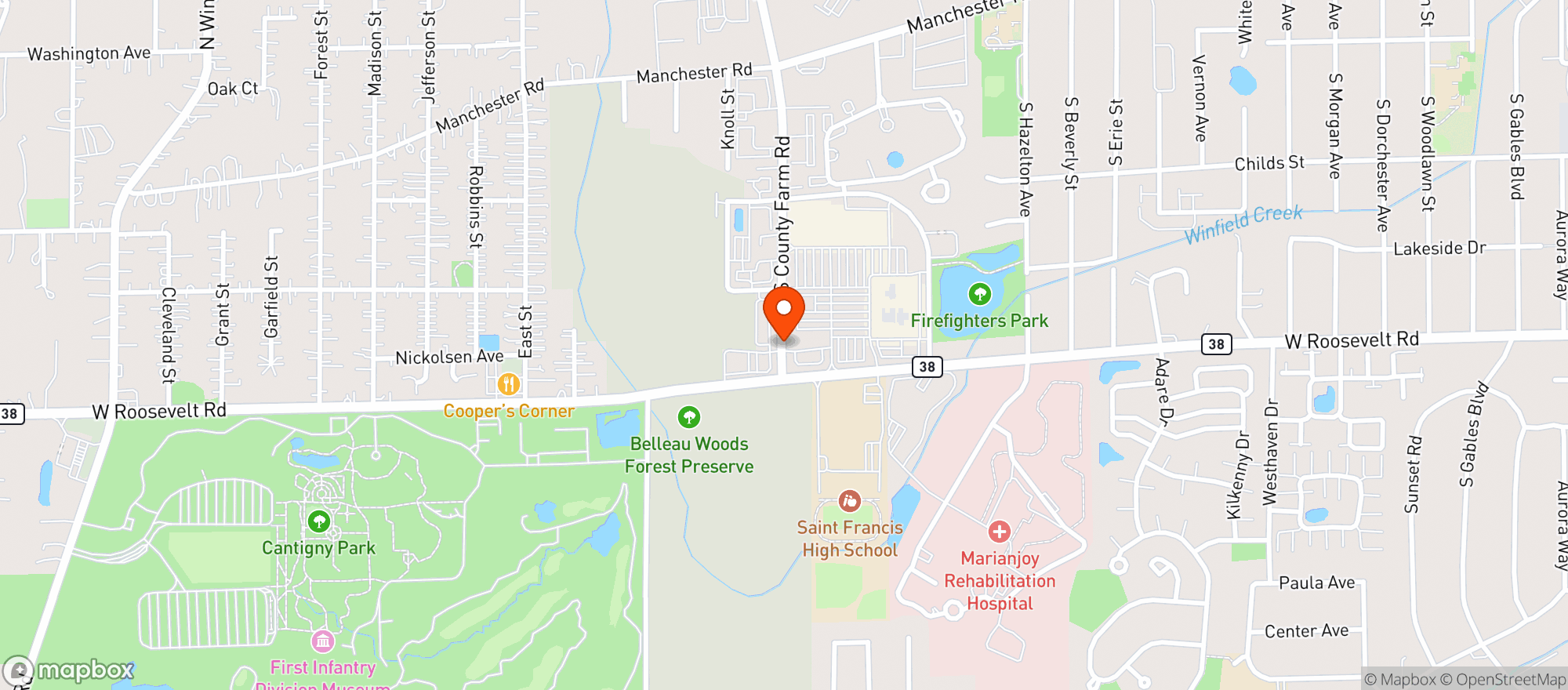 Map showing Target Store