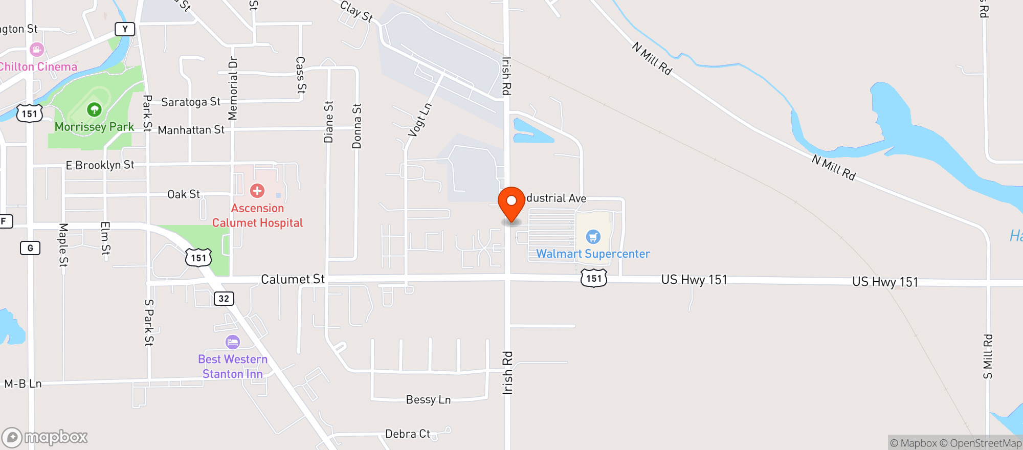 Map showing Walmart Supercenter
