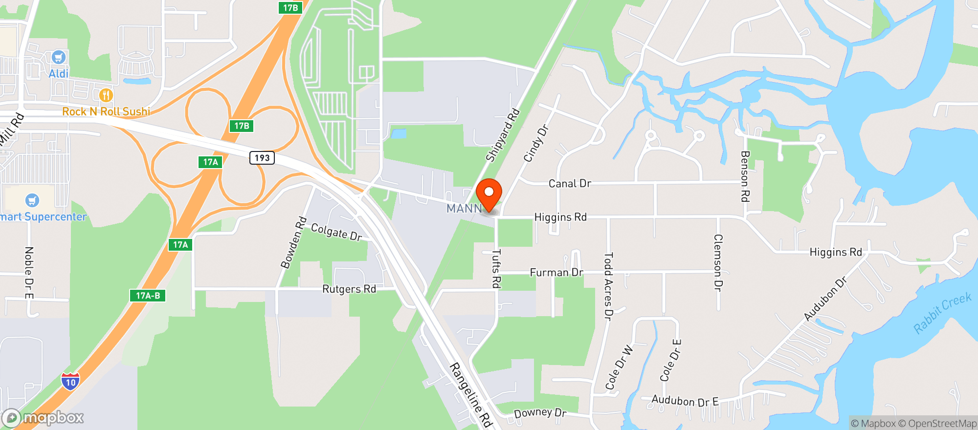 Map showing Dougs Quick Mart