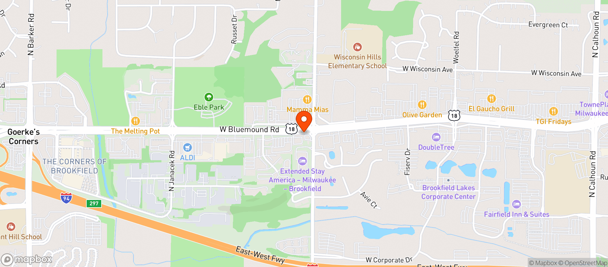 Map showing Speedway Inn