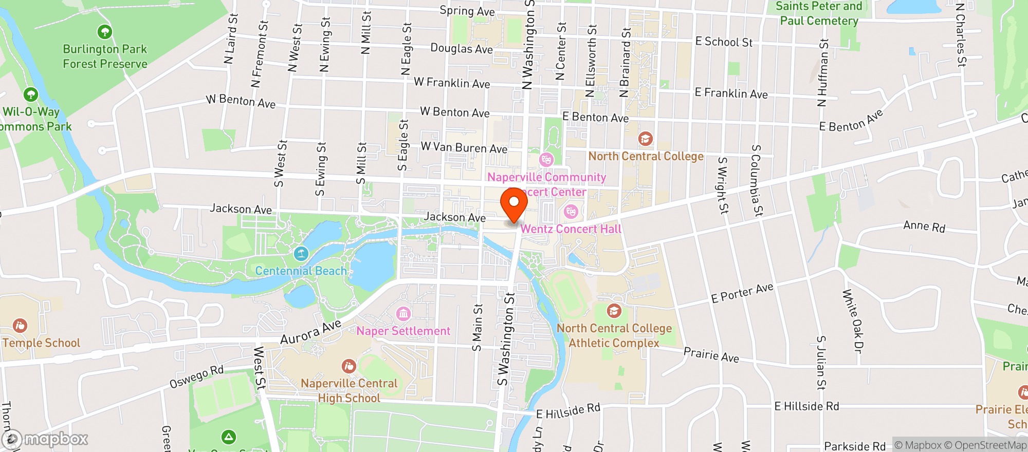 Map showing The George