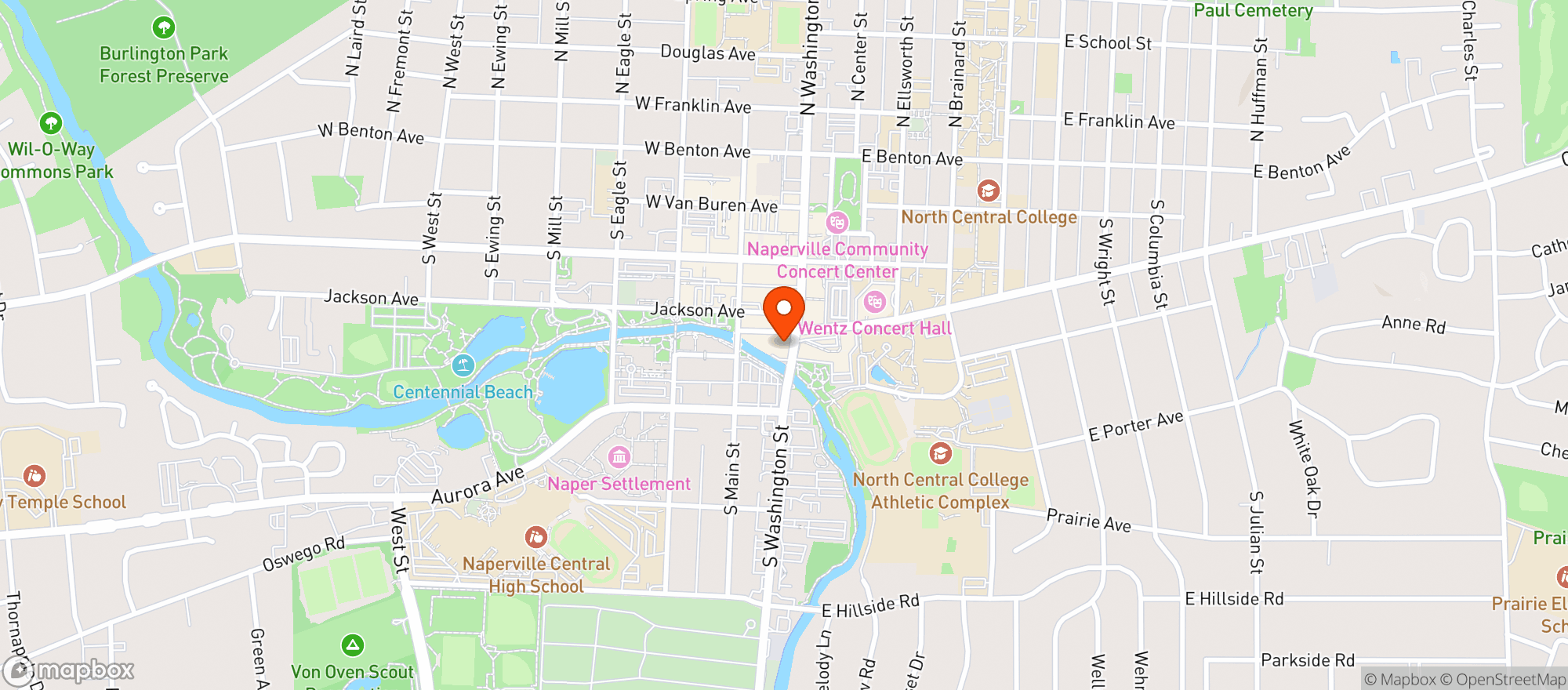 Map showing Features Bar & Grill