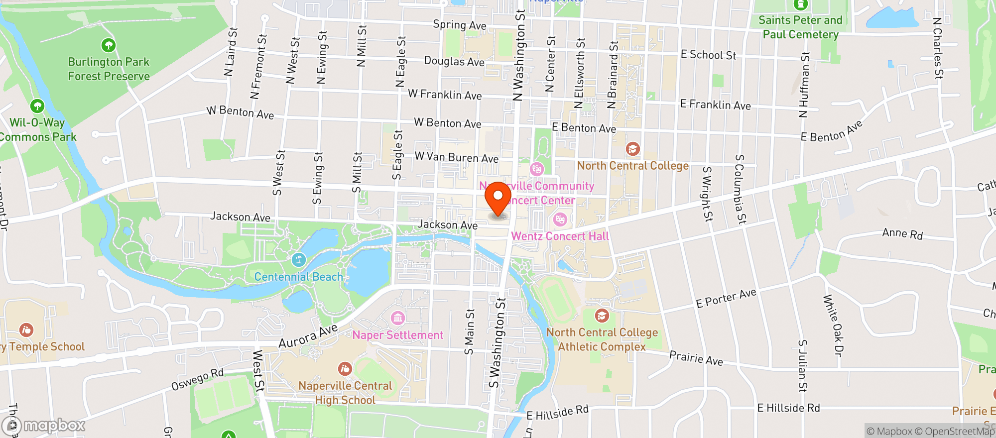 Map showing Jackson Avenue Pub