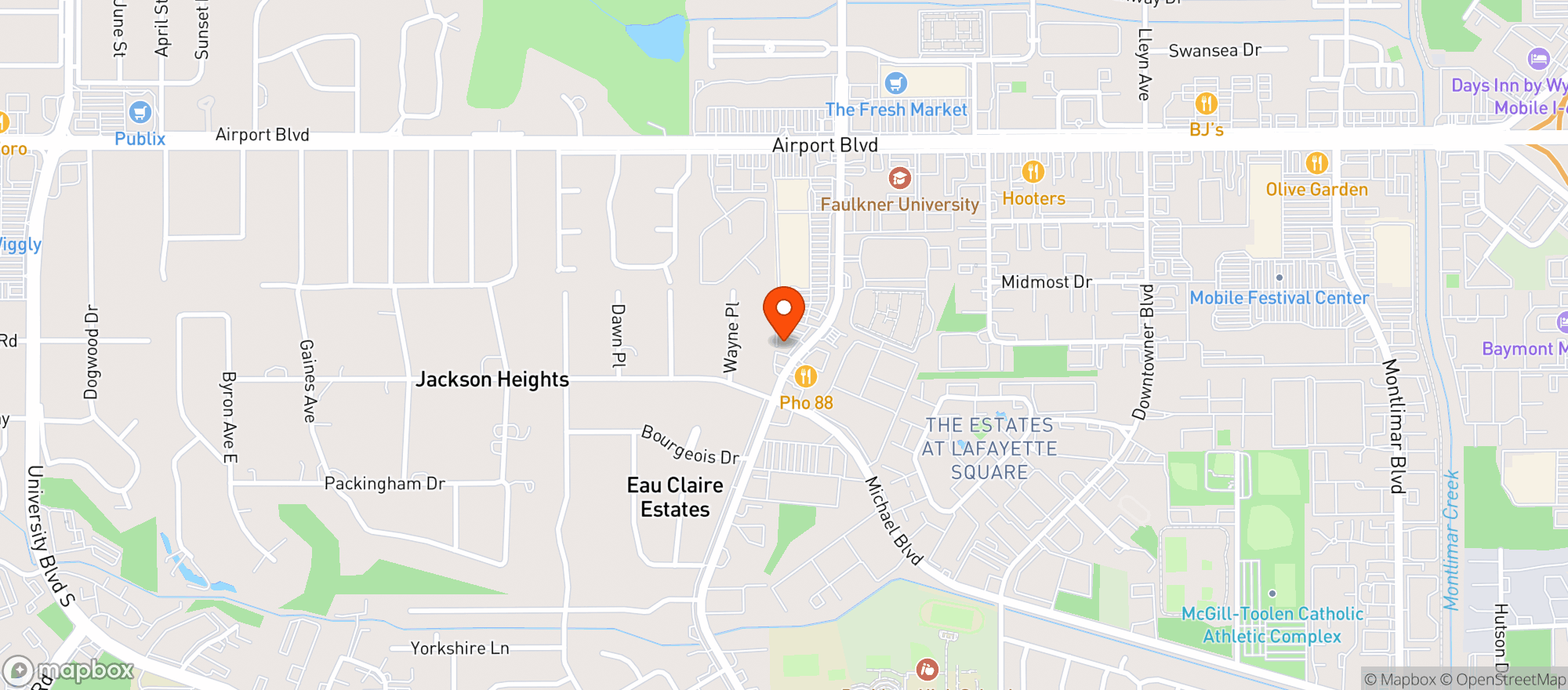 Map showing Cheap's Liquor
