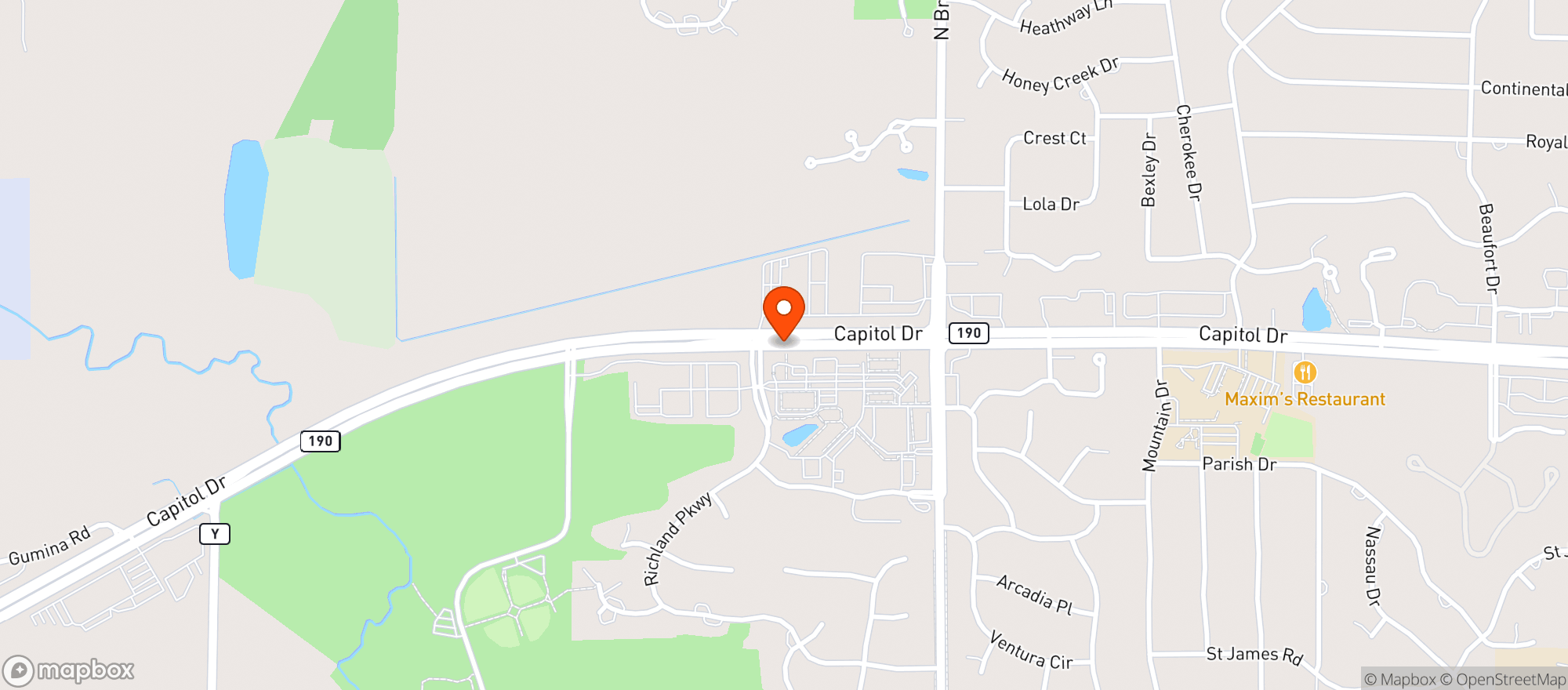 Map showing North Star Amer Bistro