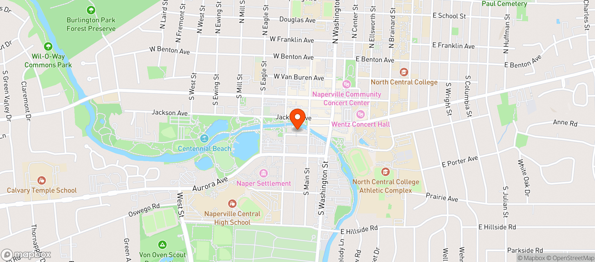 Map showing Blue Sushi Sake Grill