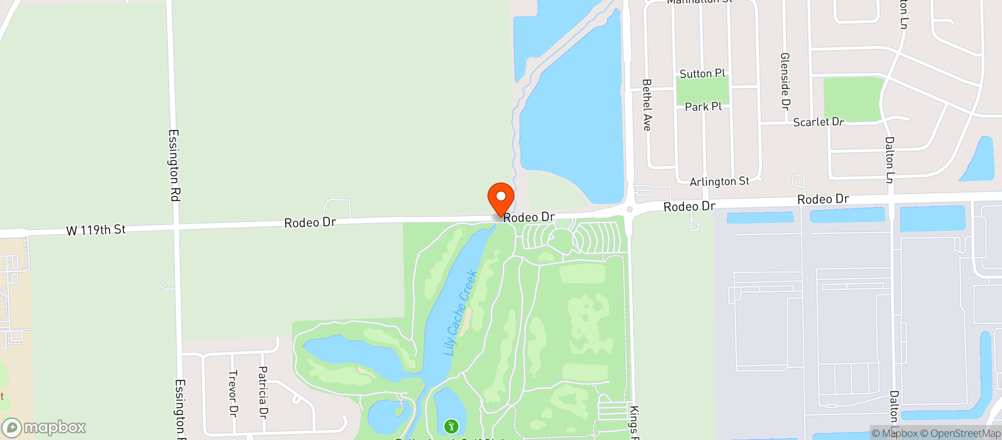 Map showing Bolingbrook Golf Club