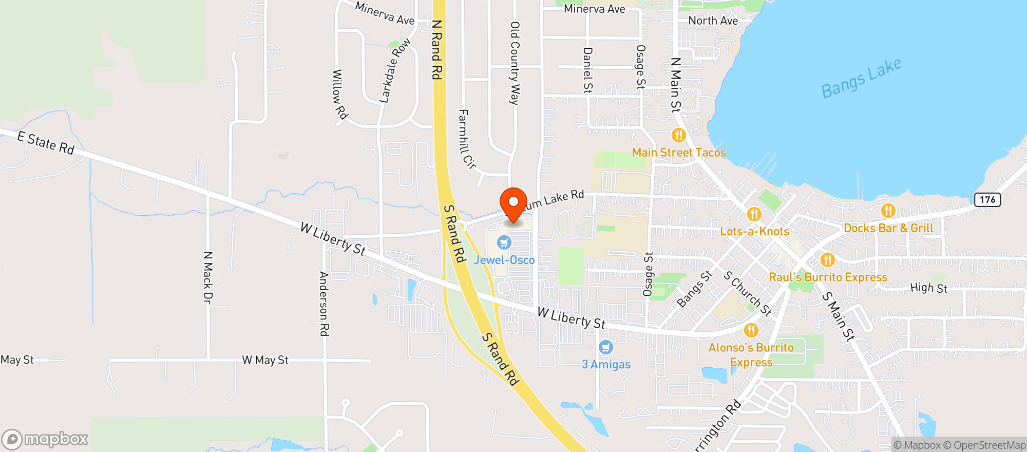 Map showing CBD Kratom Wauconda