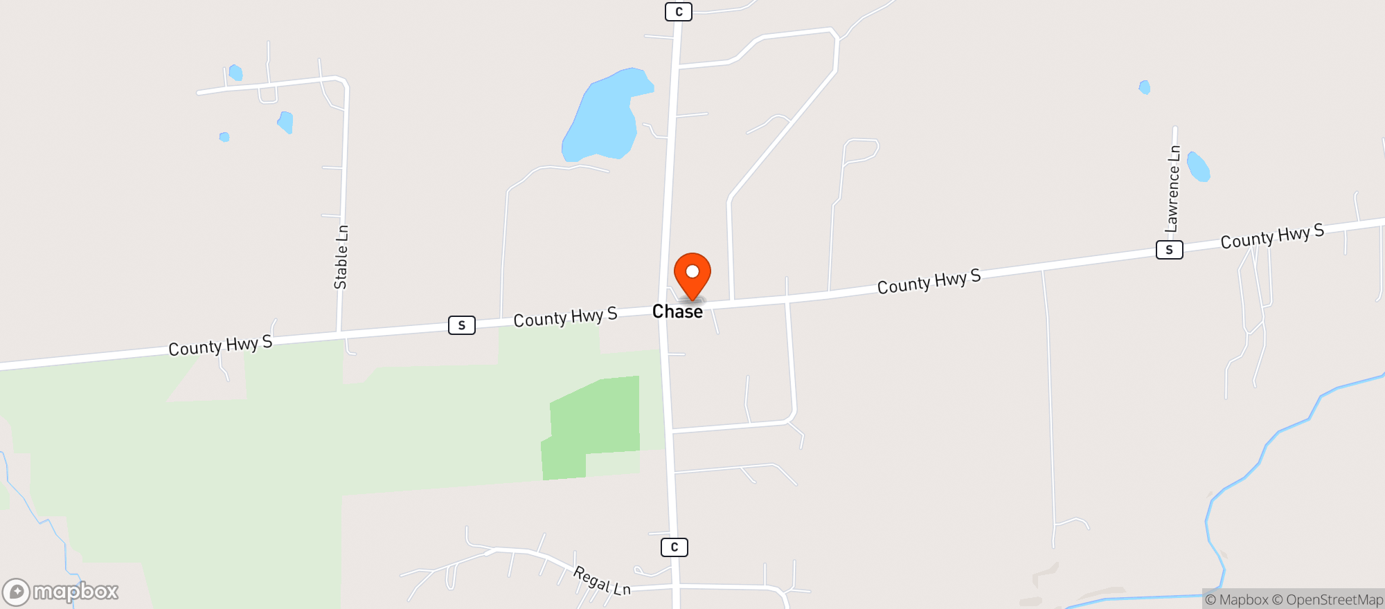 Map showing North Chase Citgo