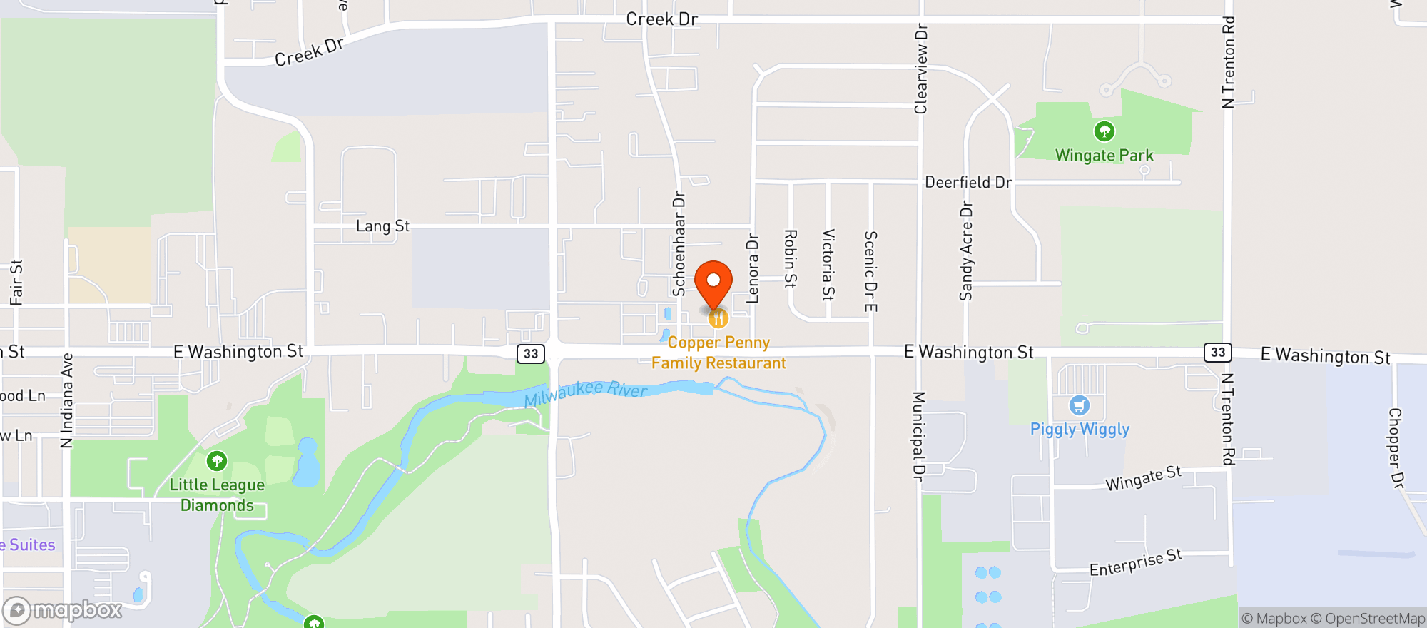 Map showing Deli Food Express