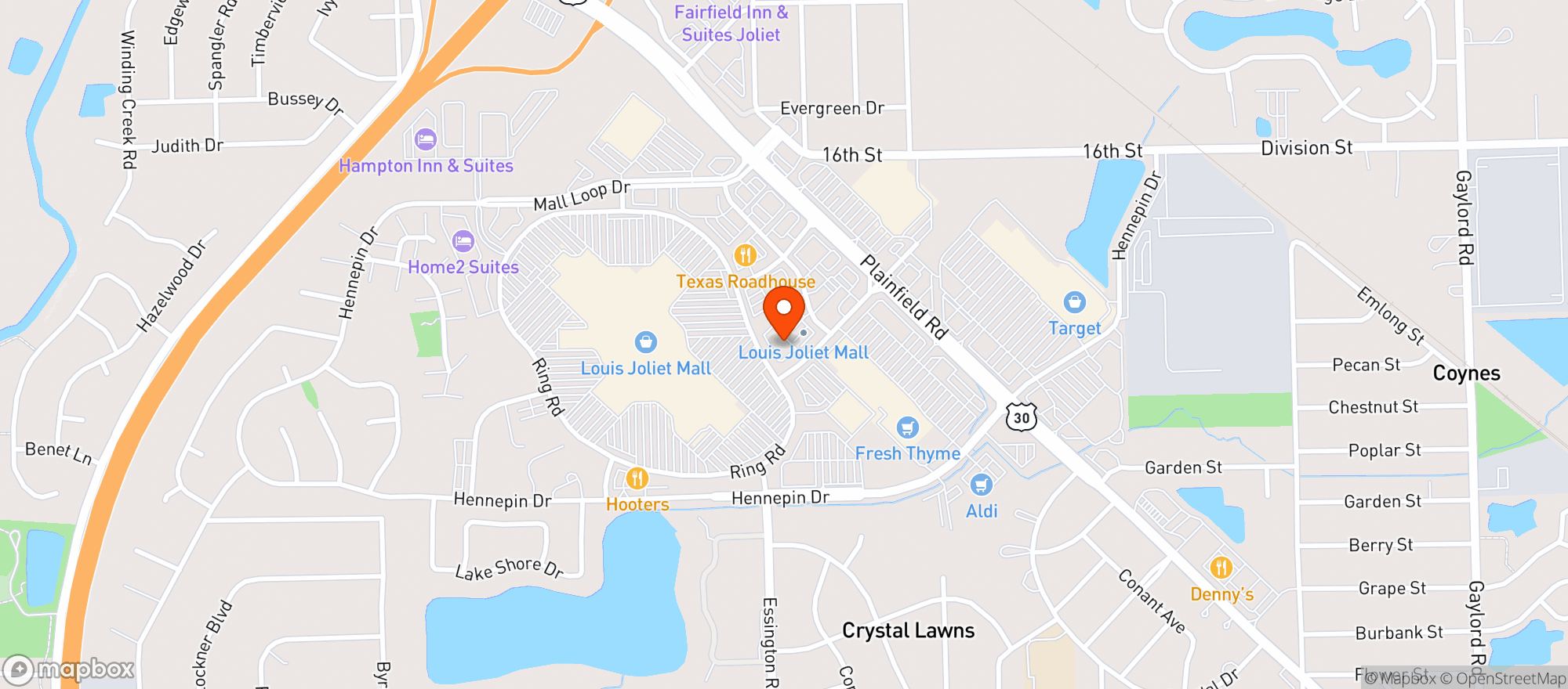 Map showing ANTHONYS RESTAURANT & PUB