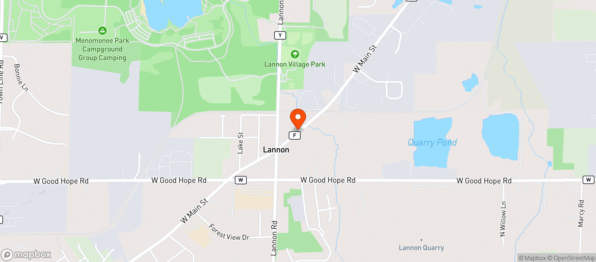 Map showing A & JS LIQUOR