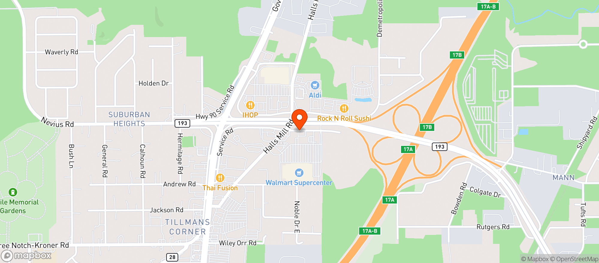 Map showing Walmart Supercenter