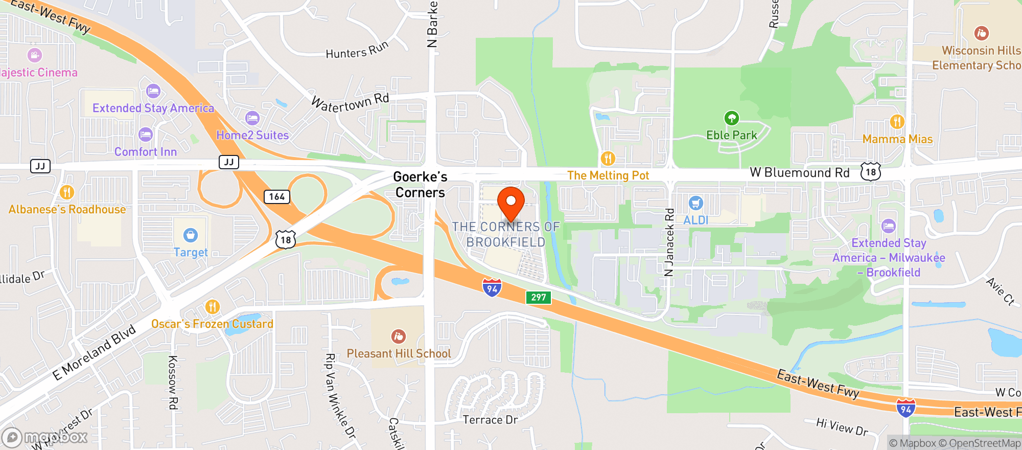 Map showing Belair Cantina