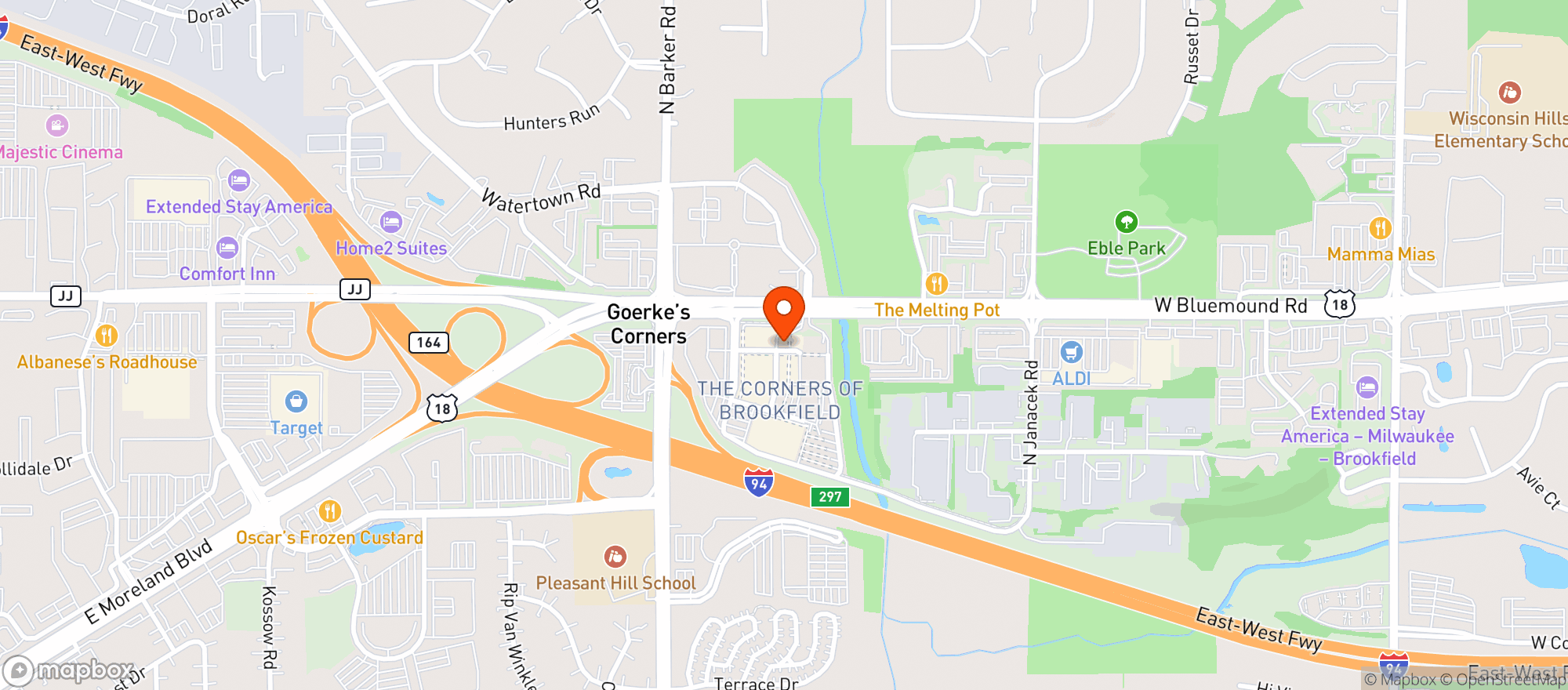 Map showing Cafe Hollander