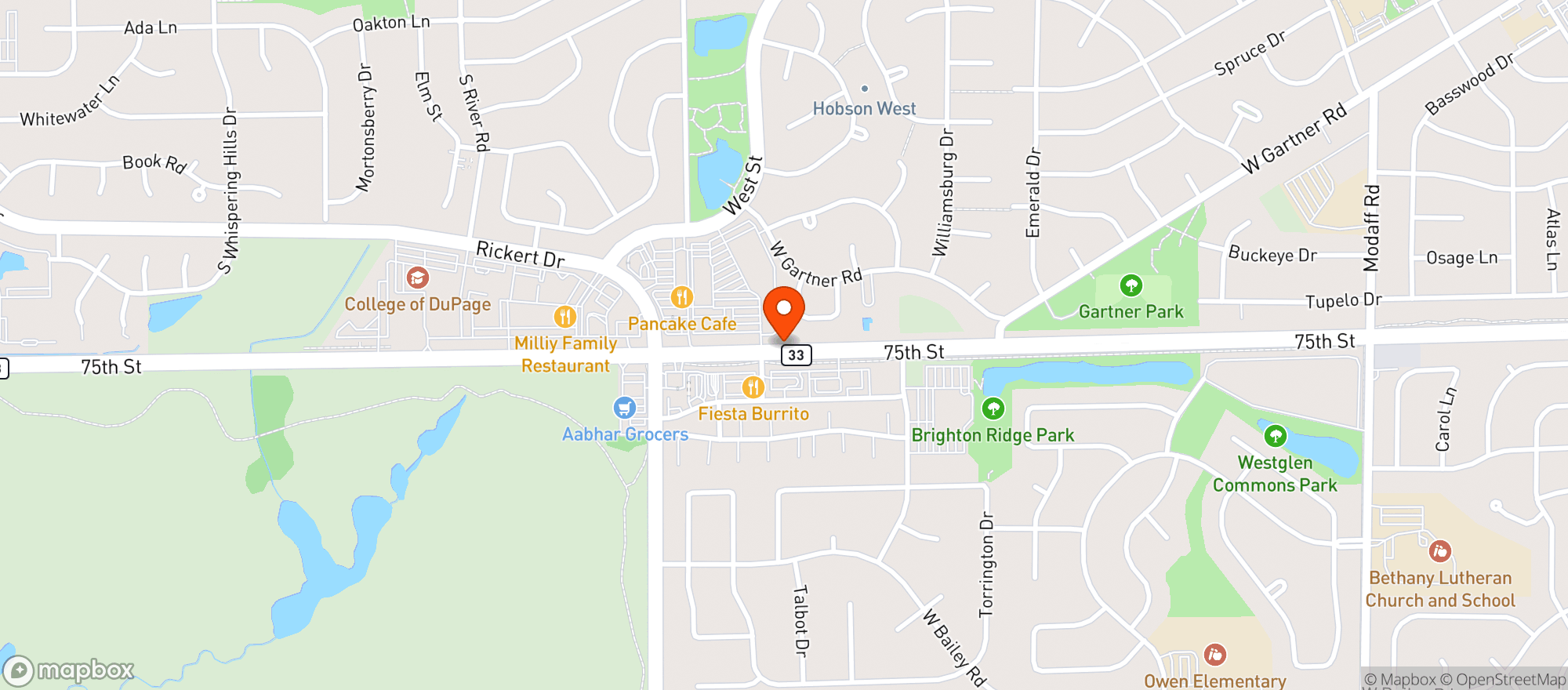 Map showing Naperville Fresh Market