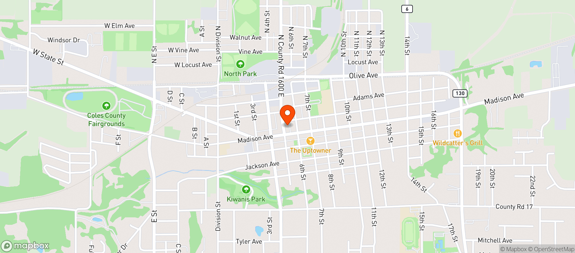Map showing Huck S Convenience Food #250- Charl