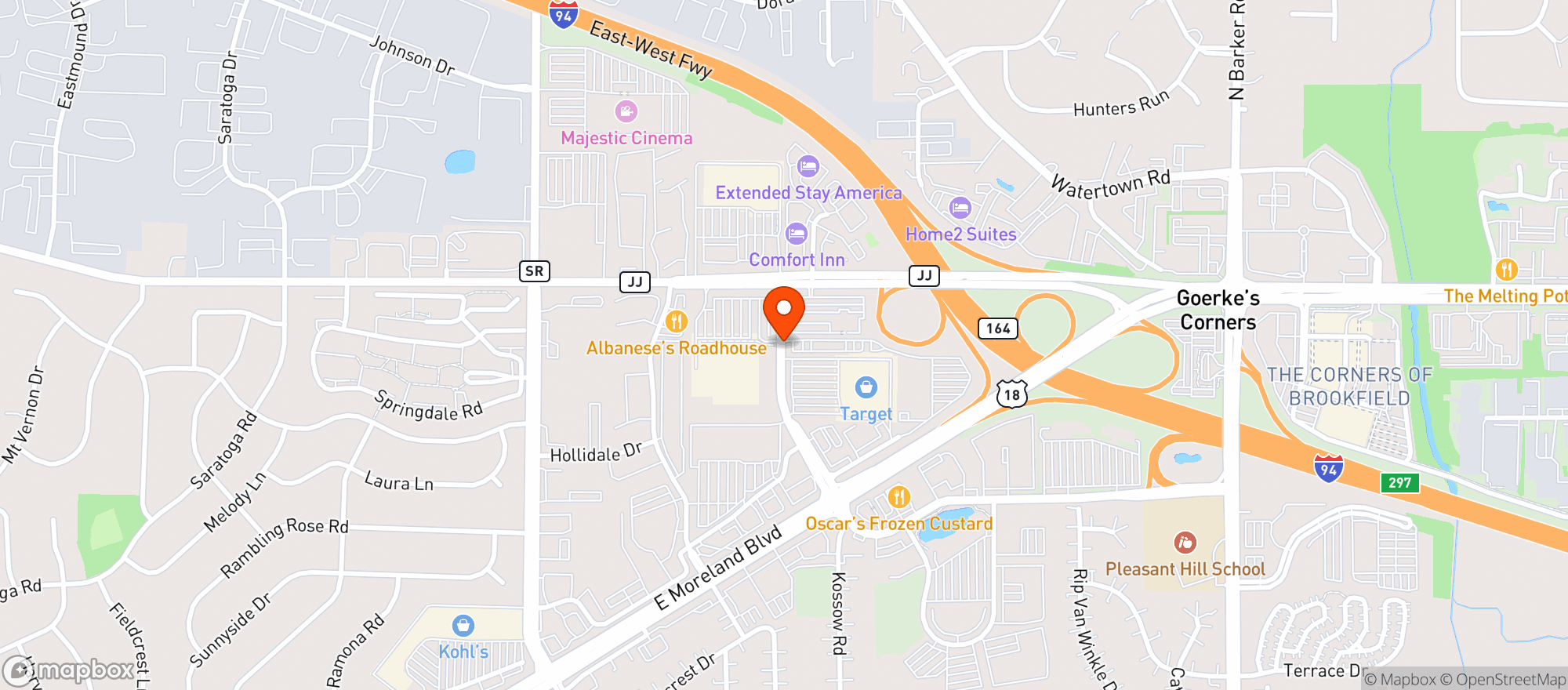 Map showing Casa Tequila