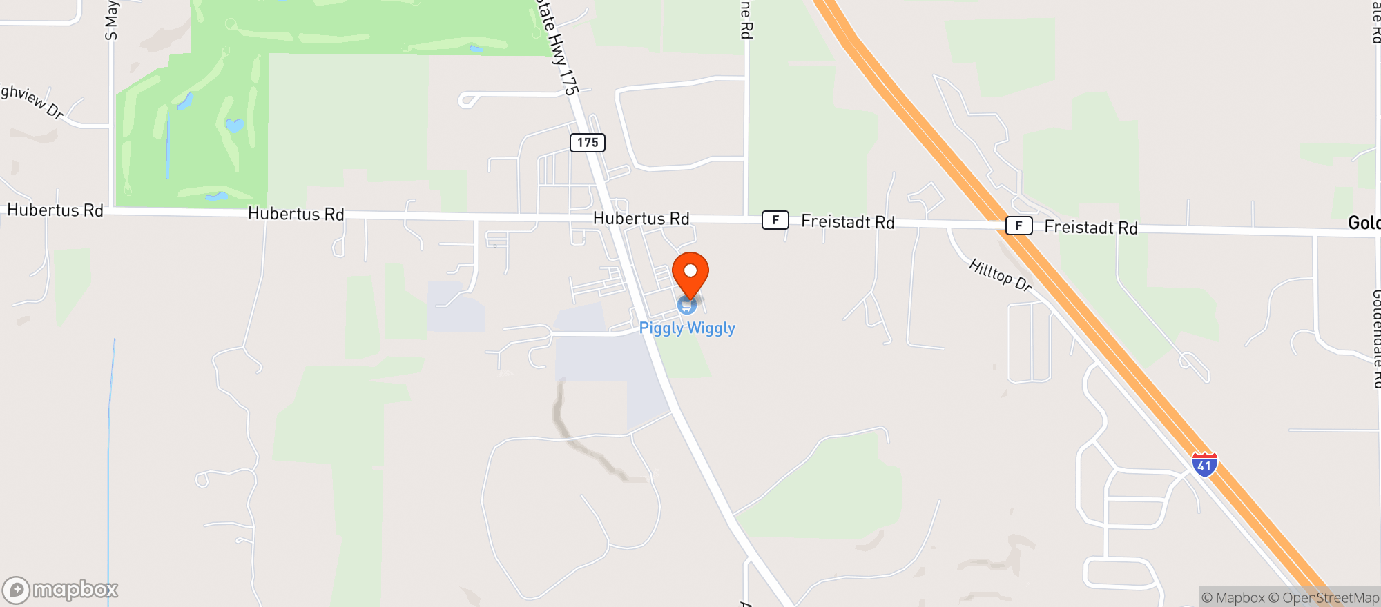 Map showing Piggly Wiggly (L)Hubertus