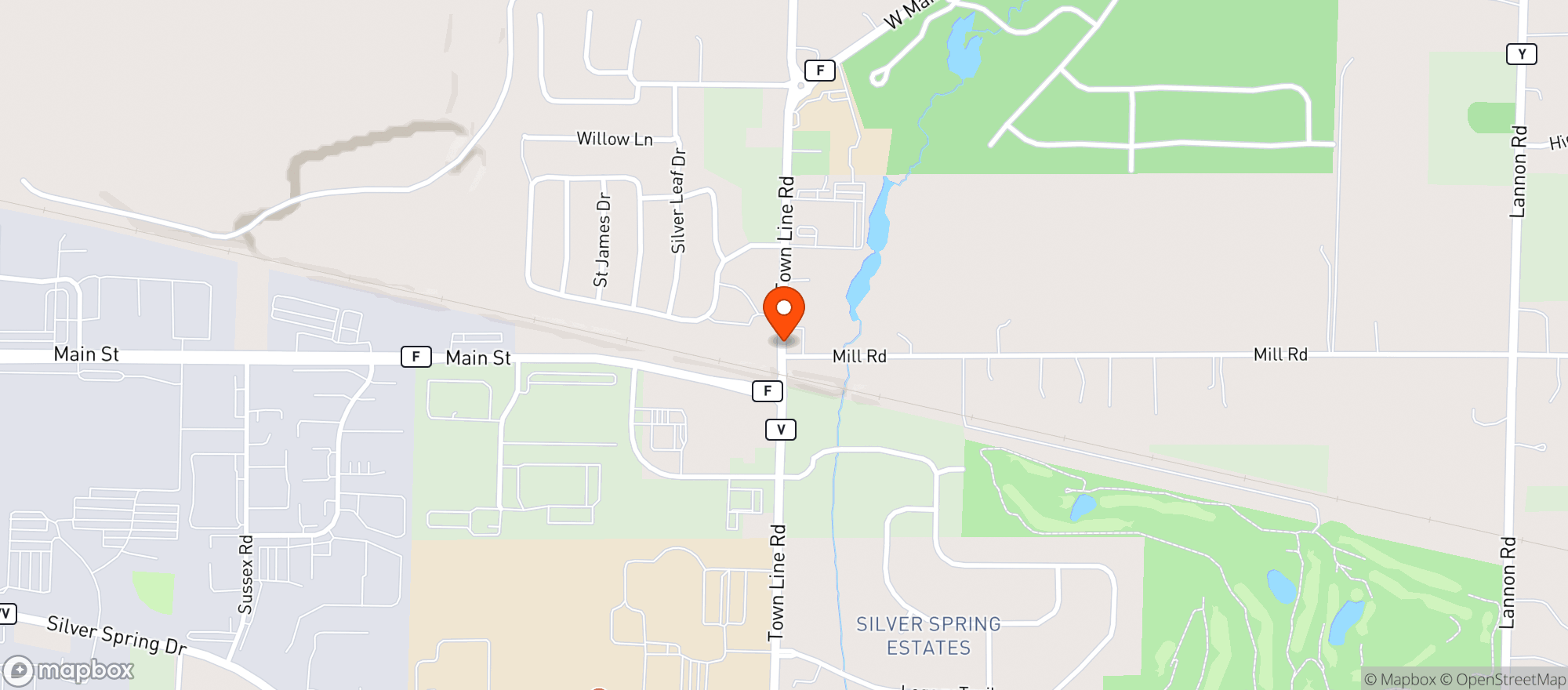Map showing Ablers Whiskey Corners