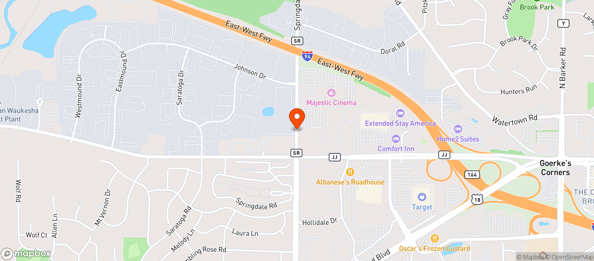 Map showing Sams Club