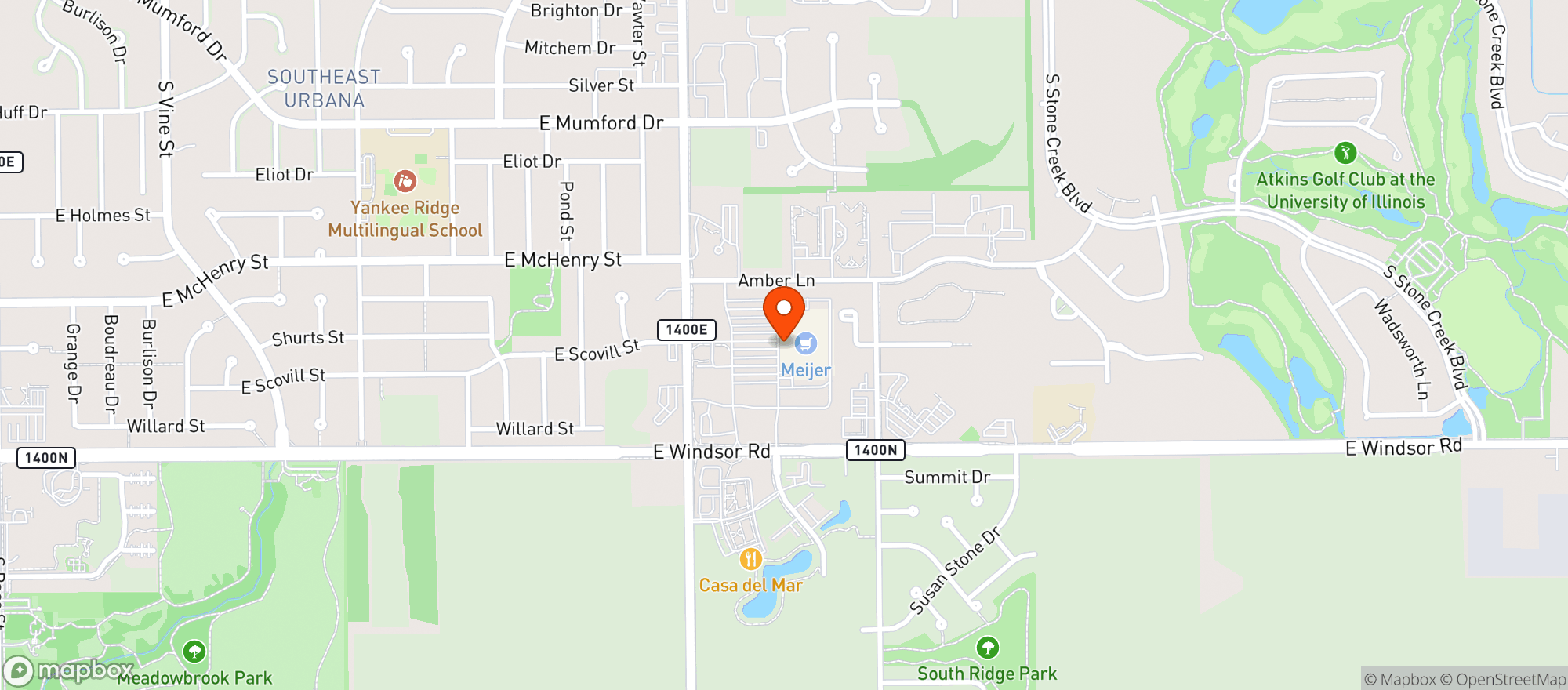 Map showing Meijer
