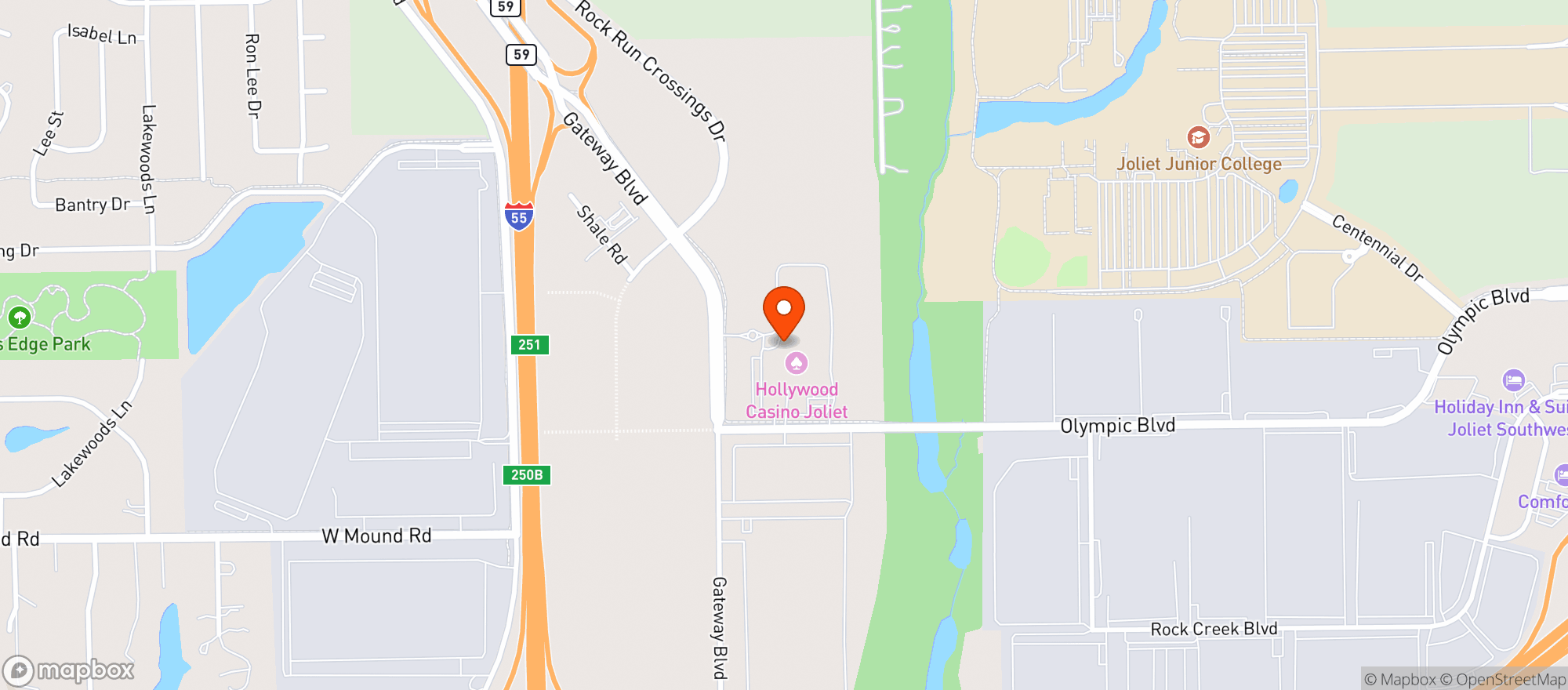 Map showing Boulevard Food & Drink Hall- Joliet