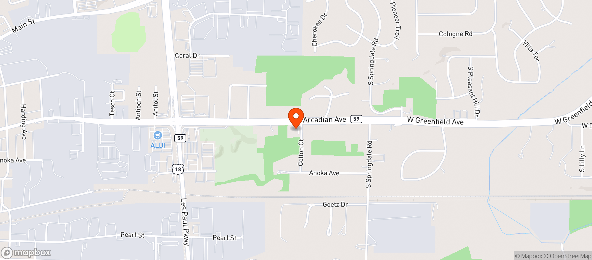 Map showing Neighbors Bar & Grill