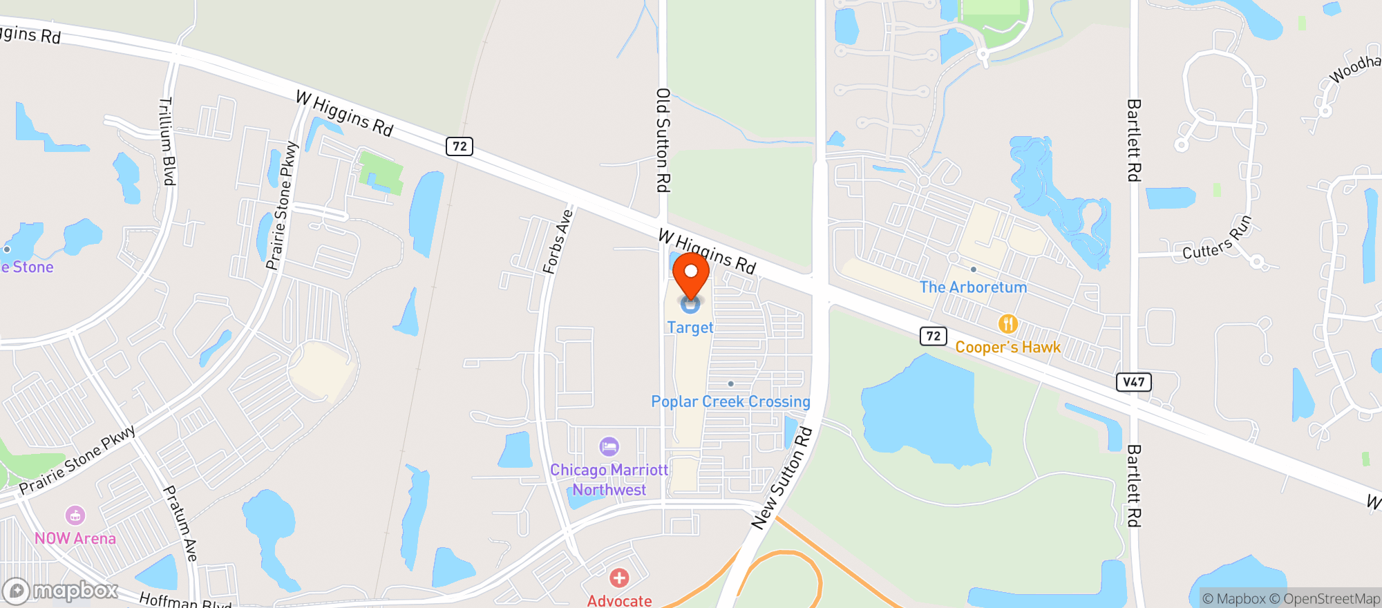 Map showing Target