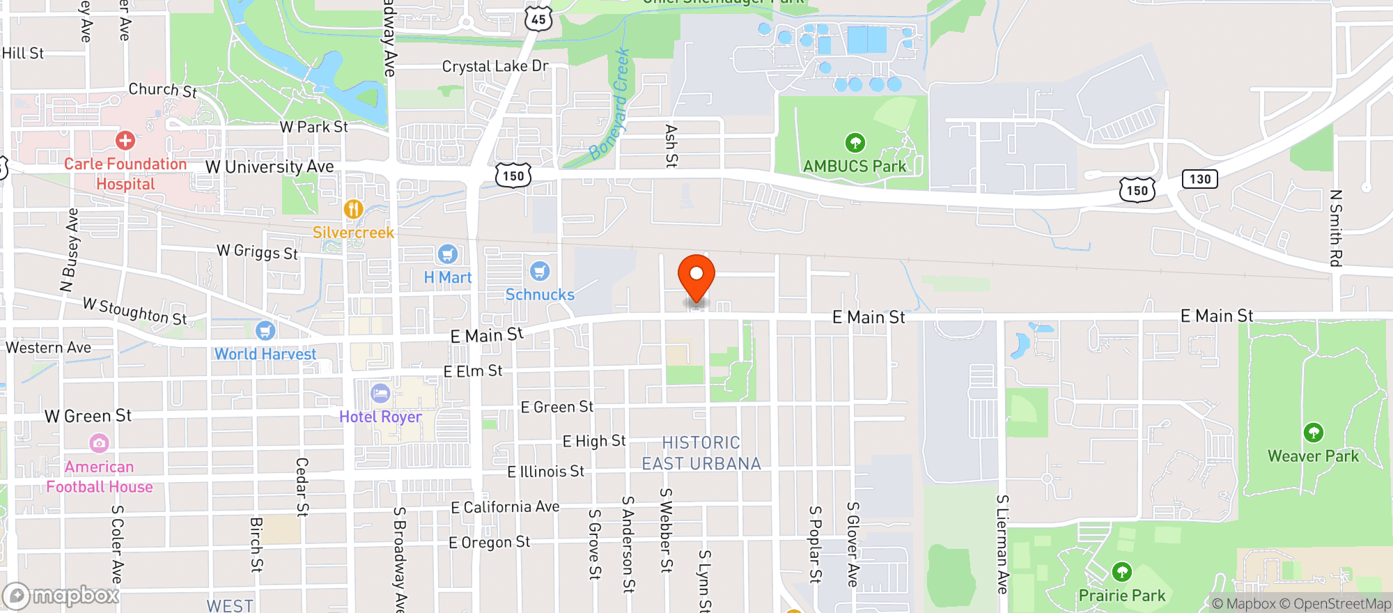 Map showing Illini Convenience