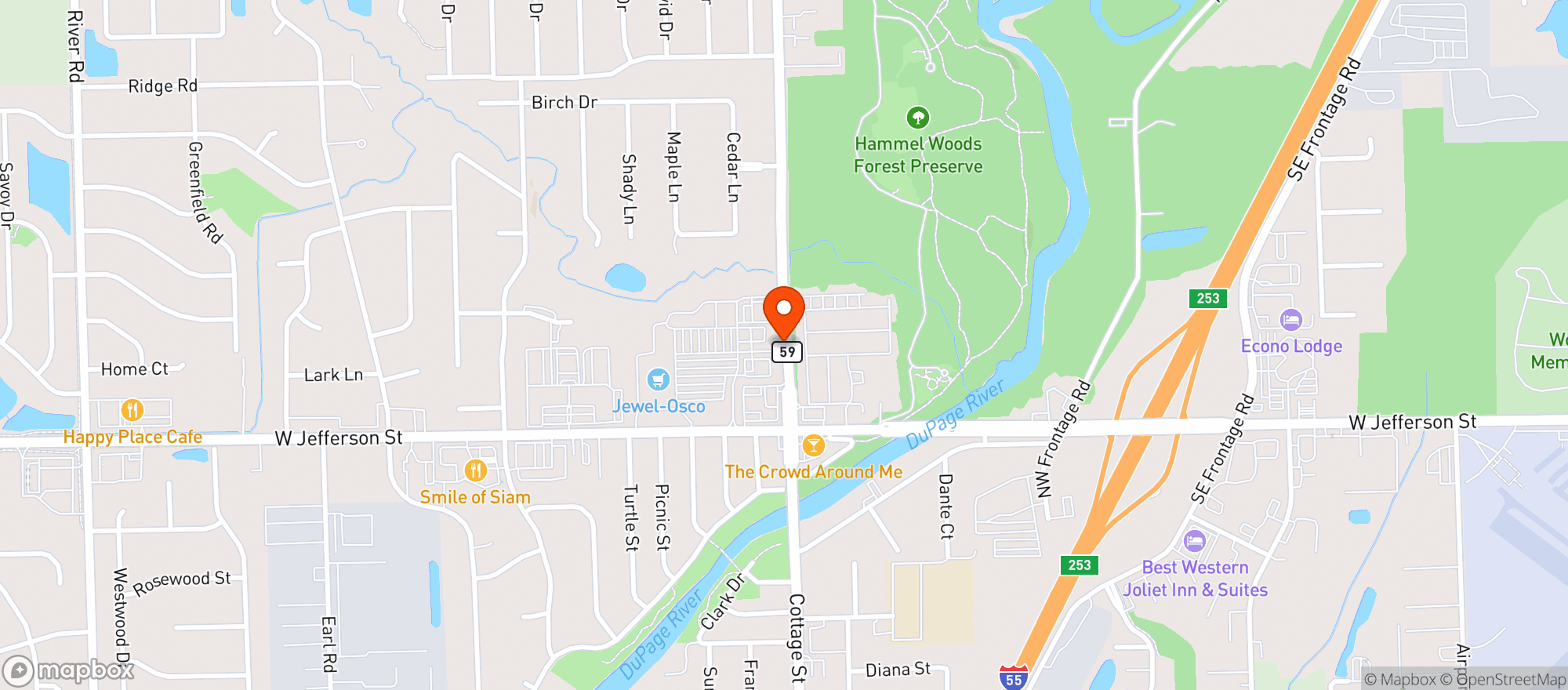 Map showing CIRCLE K #4706821