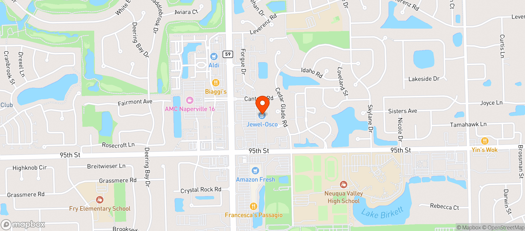 Map showing Jewel Osco