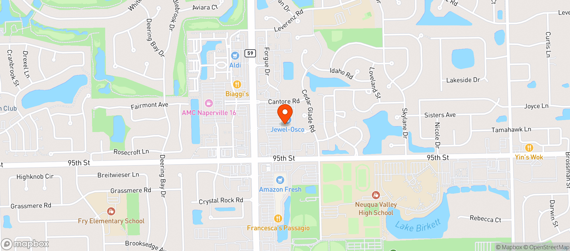 Map showing Osco Drug