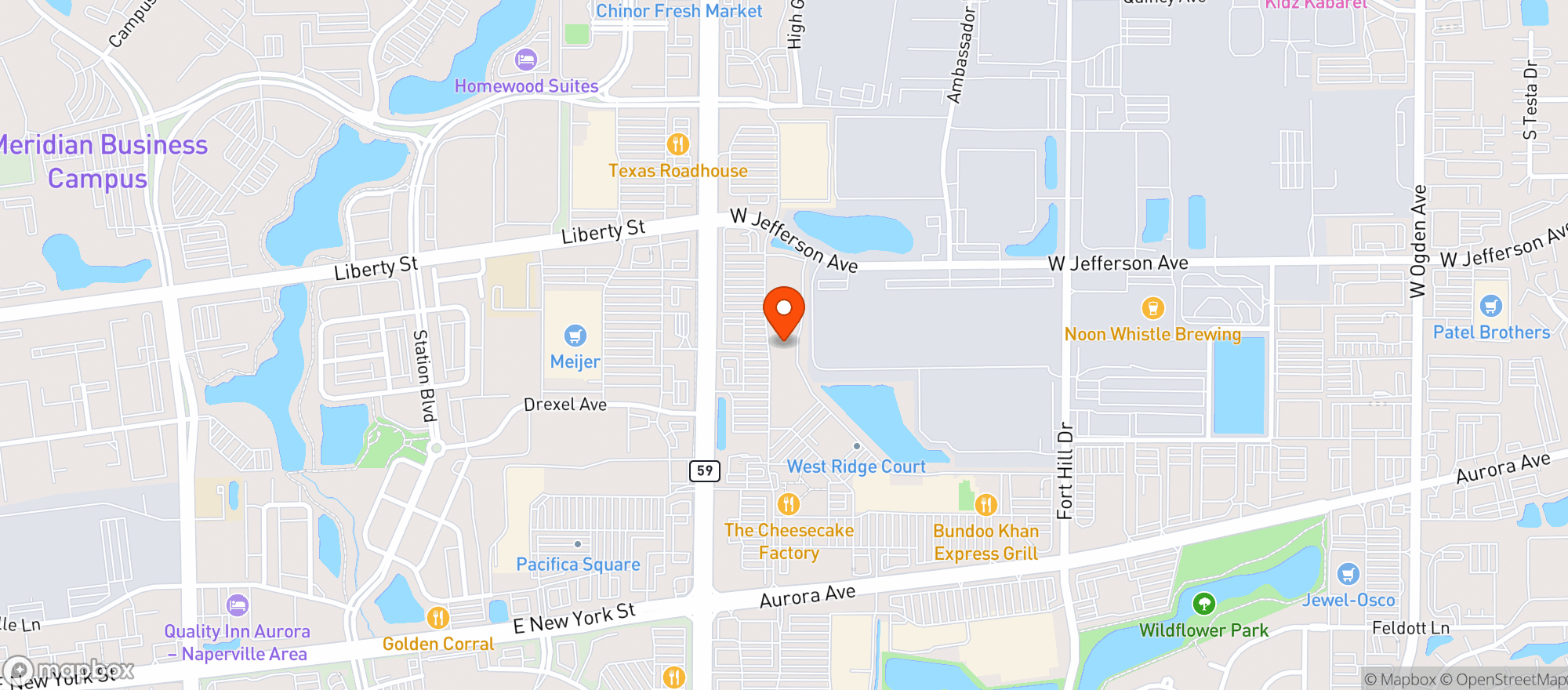 Map showing World Market Naperville