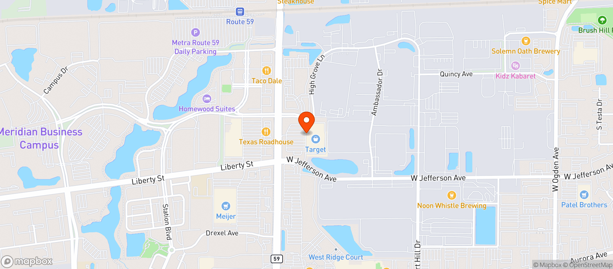 Map showing Supertarget