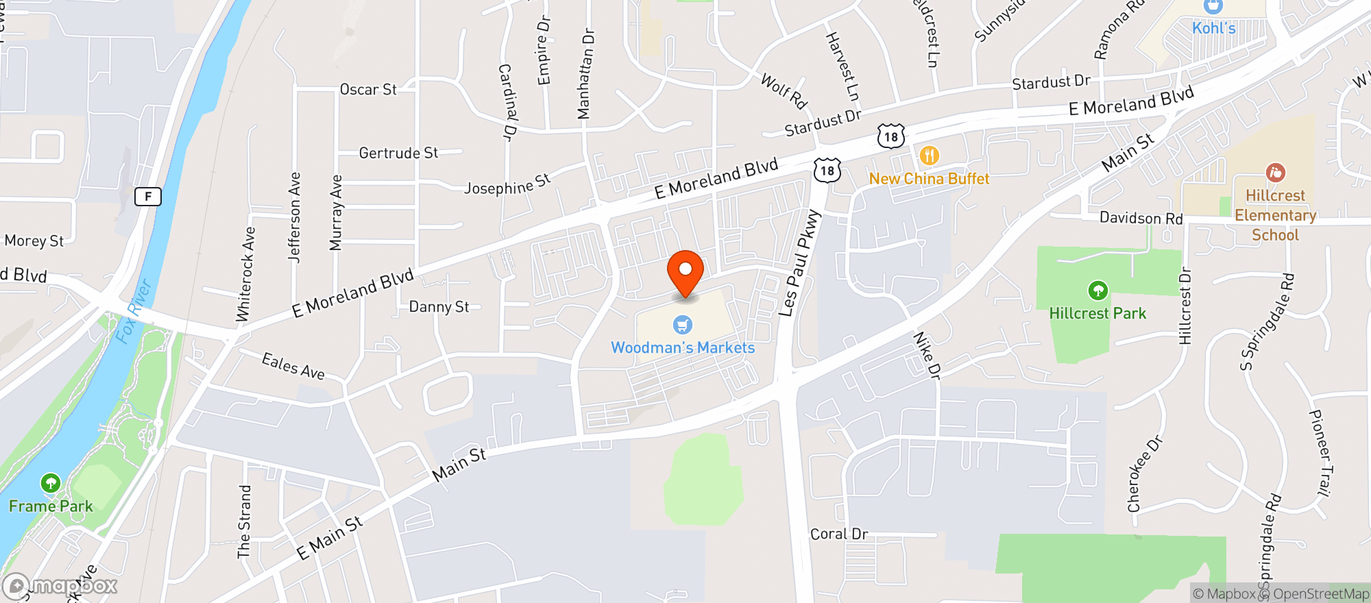 Map showing Woodman S #40 (Liquor)