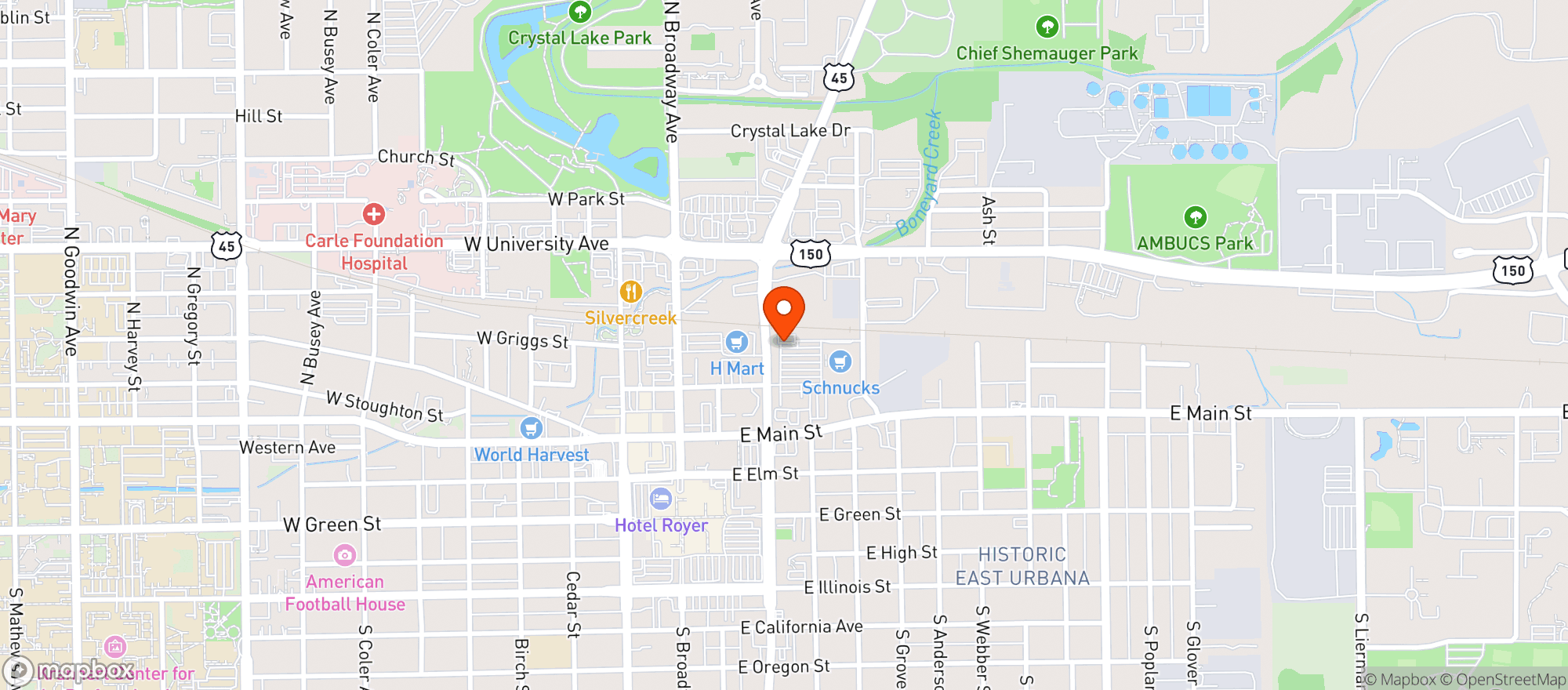 Map showing SCHNUCKS